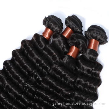 Wholesale Deep Wave 100% Unprocessed Brazilian Virgin Hair Bundles Deep Curly Human Hair Extensions
